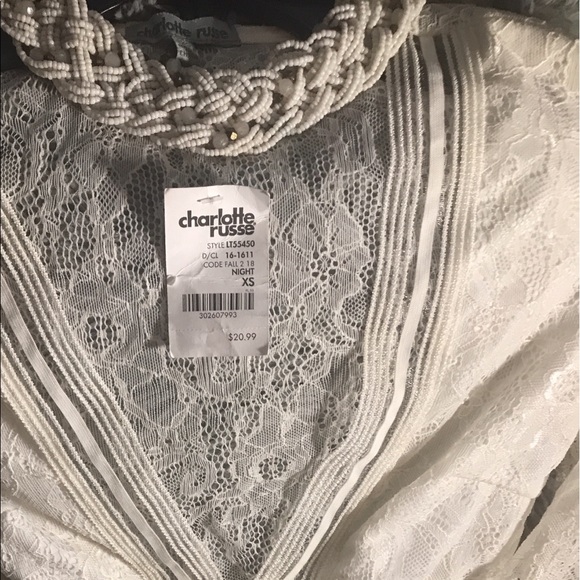 WHITE LACED BODYSUIT $10.00 IN BUNDLE 😁 - Picture 2 of 2